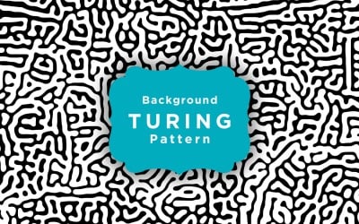 Modèle de fond noir et blanc Turing
