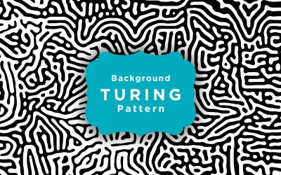 Naadloze patroon Turing Vector Wallpaper-sjabloon