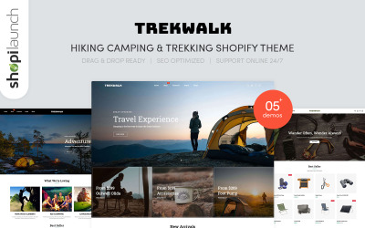 Trekwalk - motiv pro pěší turistiku a kempování Shopify