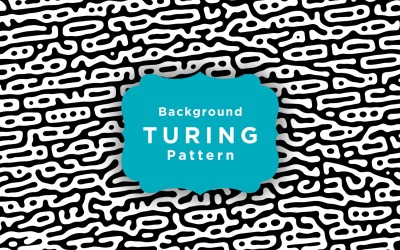 Turing Pattern Black And White Colors Design Background Template