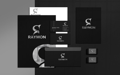Briefpapier donker en koper mockup ontwerp Psd