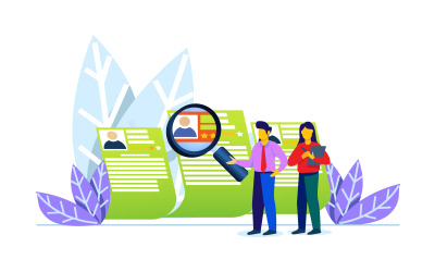Hiring Agency, Human Resources Free Vector Illustration Concept