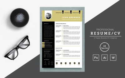 Jhon – CV-sjabloon voor webdesigners