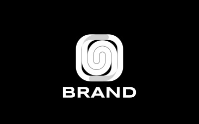 Logotipo corporativo simple plano abstracto único