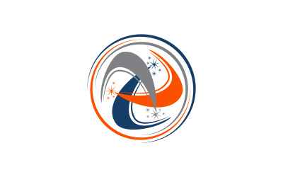 Modello di logo della soluzione di successo