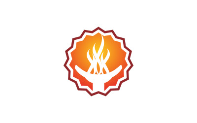 Plantilla de logotipo de consejería de asesor de antorcha