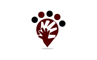 Szablon logo rozwiązania nawigacji turystycznej