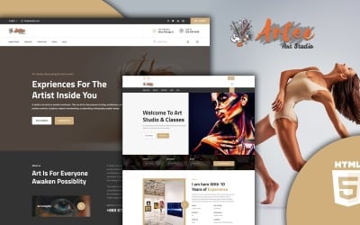 Artee Art studio HTML5 Website Sjabloon