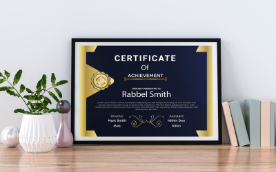 Certifikat för prestationsmall