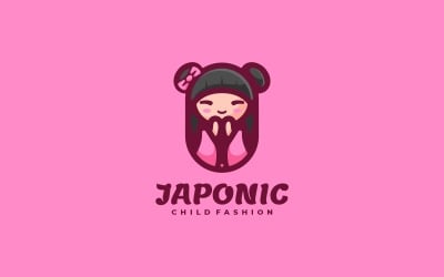 Estilo de logotipo de dibujos animados de Japón para niños
