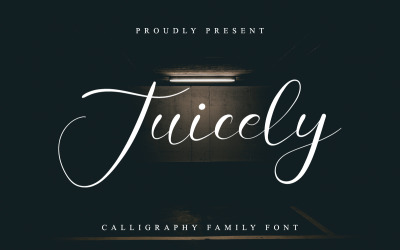 Font Script Juicely Calligraphy