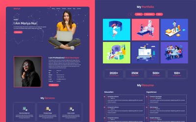 HTML5-шаблон многоцелевого веб-сайта Mariya Portfolio