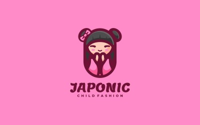 Kids Japan Cartoon Logo Style