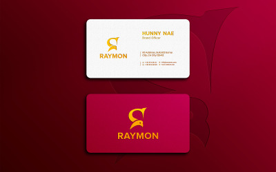 Luxury Horizontal Business Card and Logo Mockup Top View
