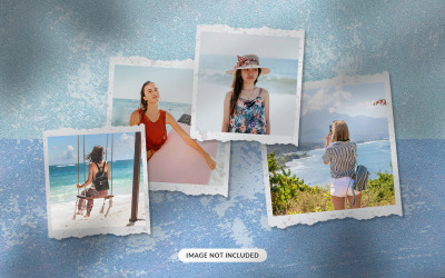 Maquete de fotos de viagens criativas