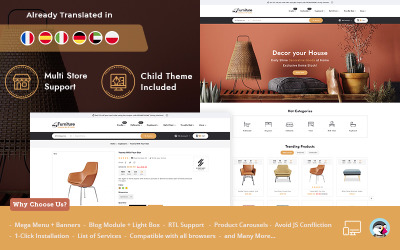 Mobilya İç Sanat ve El Sanatları PrestaShop Teması