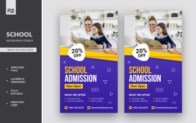 Schuleintrittsbanner Instagram Stories Ads