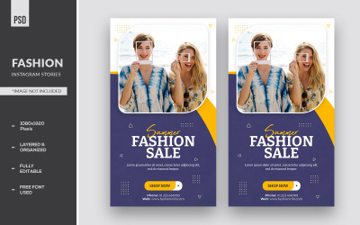 Soldes de mode d'été Publication sur les médias sociaux Instagram