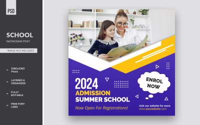 Summer School Instagram Post und Social Media Banner