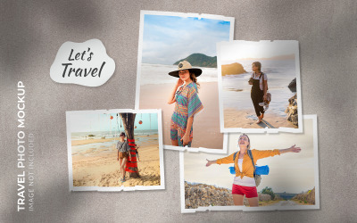 Vamos viajar maquete de fotos
