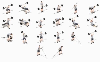 Barbells Workout Animationspaket