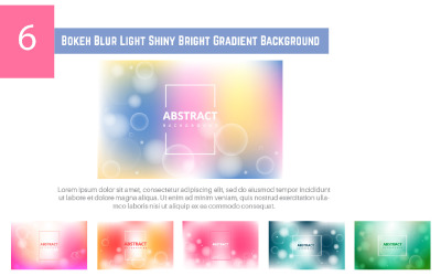 6 Bokeh Blur Light Błyszczące jasne tło gradientowe