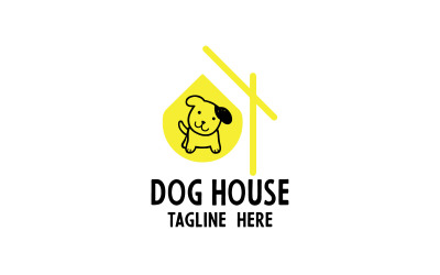 Köpek Evi Soyut Logo Şablonu