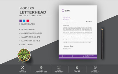 Kreativa moderna affärsmallar för brevpapper
