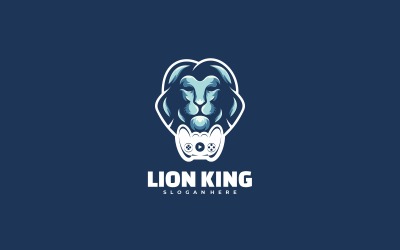 Logo de mascotte simple roi lion
