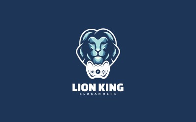 Logo della mascotte semplice del re leone