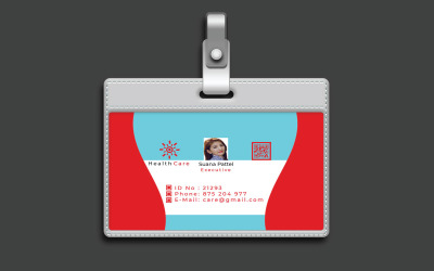 Modelo de cartão de identidade corporativa para cuidados de saúde