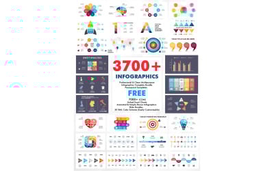 Modelos de apresentação em PowerPoint e Mega Bundle de infográfico
