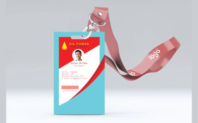 Oil Power Corporate Identification Card Template