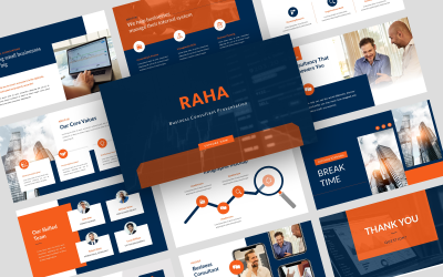 RAHA –  Business Consultant Financial Keynote Template