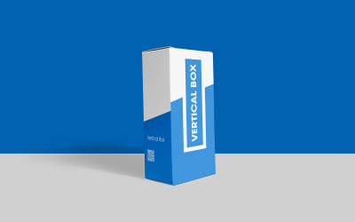 Realistische verpakking verticale doos Mockup