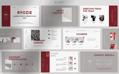 Ryozie - Red Wine Modern Company Profile Presentation