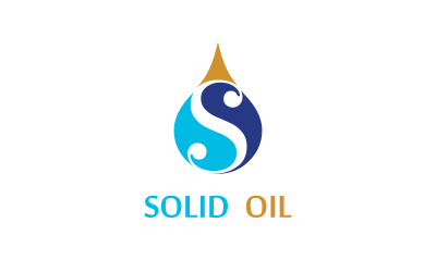 Aceite sólido - Plantilla de logotipo de letra S