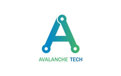 Avalanche Tech - шаблон логотипу листа