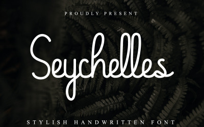 Carattere di scrittura a mano delle Seychelles