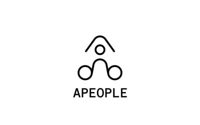 Clever Letter A People  Logo