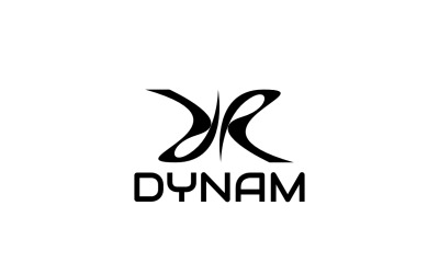 Dynamisk monogram Ambigram Letter MRV -logotyp