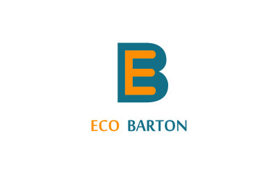 Eco Barton - EB mektup logo şablonu