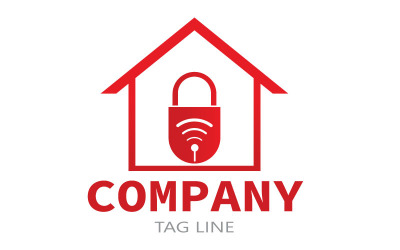 Home Security-logo voor een bedrijf of bedrijf
