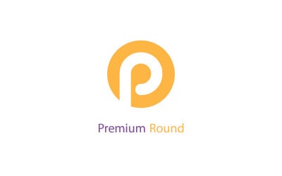 Logotipo de letra P redonda premium