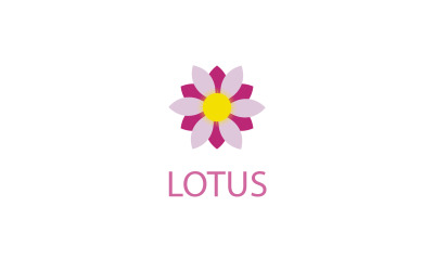 Modelo simplista de logotipo de flor de lótus