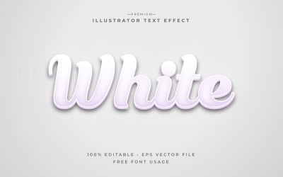 White Editable 3d Text Effect or Graphic Style with Pink Purple Elegant