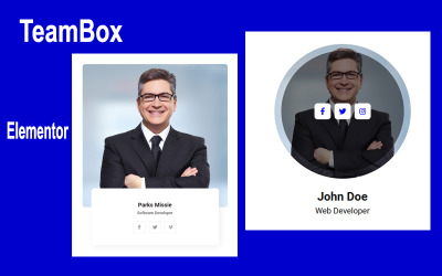 A TeamBox Elementor csapattag bővítményeinek beépülő moduljai