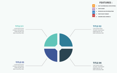 Affärsstatistik cirkel vektor infographic mall