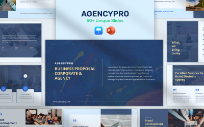 AgencyPro - Plantilla de PowerPoint para presentación de propuesta de negocio Pitchdeck