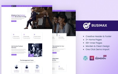 Busimax - Servizi commerciali e di consulenza Kit Elementor pronto per l'uso